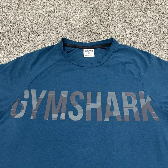 Gymshark Shirt Mens Medium LIFTING CLUB RARE Curved Hem Athletic Black Workout - Picture 3 of 9